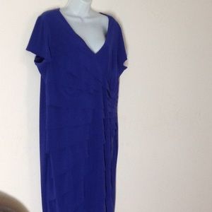 London Times Tiered Sleeveless Violet/Purple Dress